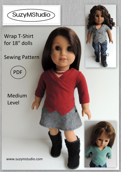 Wrap T-Shirt for 18 inch doll by SuzyMStudio