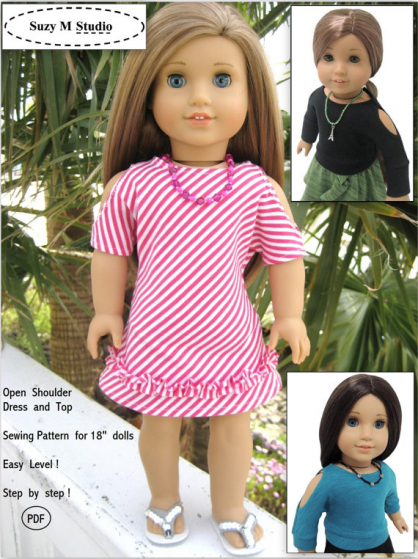 Open Shoulder Dolman Dress and Top