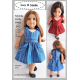 Monika Party Dress Pattern 18" doll  SuzyMStudio